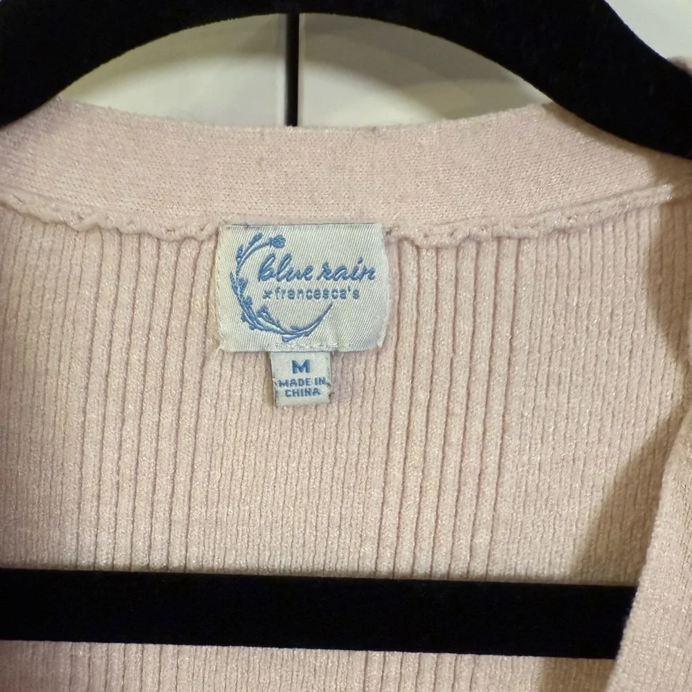 Pink Knit Cropped Sweater Tank with Buttons | Francesca’s | medium